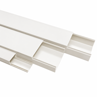 Goulotte de câblage électrique en PVC 16x16-100x100 avec autocollant, accessoires de câblage pour goulottes de câbles