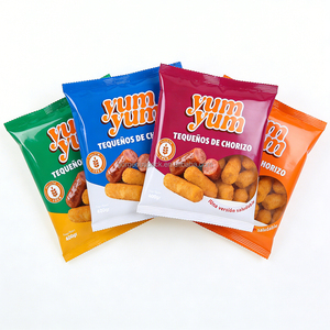 Bolsa de Plástico para Alimentos con Cierre Trasero y Ventana, Personalizada, de Grado Alimenticio, para Snacks, Papas Fritas, Papas Fritas Congeladas - Product Image 1