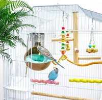 Anti-Pecking-Biss natürliche Kokosnuss-Schale warmes Vogelnester Haus-Bett Nester für Vogel Papageien-Knuschel
