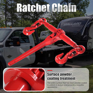ตัวรัดโซ่แบบ Ratchet รับน้ำหนักได้ 9200 ปอนด์ แพ็คคู่ ขนาด 3/8-1/2 นิ้ว สำหรับโซ่ขนาด 10 มม. มาตรฐาน 3M G80 สำหรับยึดสินค้าในรถบรรทุก สินค้าในสหรัฐอเมริกา - Product Image 5