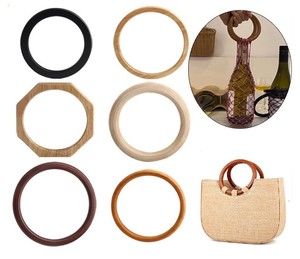 <span class=keywords><strong>Borsa</strong></span> a rete per vino rosso fai da te, tessuta a mano, a forma di manubrio, con manico in legno massello, colore unico, con anello in legno per appendere, resistente - Product Image 5