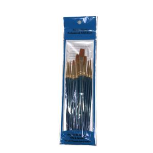 Pennello professionale in setola bianca 10 pz in Nylon di migliore qualità <span class=keywords><strong>per</strong></span> l'artista dei capelli <span class=keywords><strong>per</strong></span> pittura ad <span class=keywords><strong>acquerello</strong></span> Art Set di <span class=keywords><strong>pennelli</strong></span> - Product Image 4