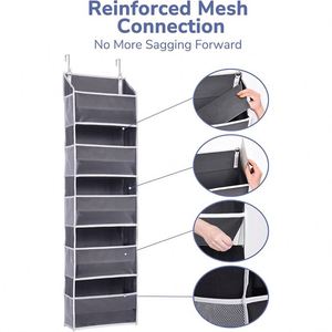 Modern Overdoor Fabric Hanging Organizer With Metal Hook <b>Foldable</b> Design for Magazine and Toy Organization - Product Image 4