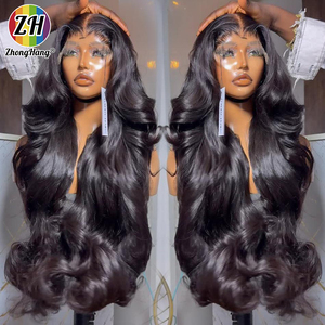 Pelucas de Cabello Humano Virgen Indio Natural Ondulado al por Mayor Baratas con Encaje Frontal Completo HD 13x4 en Venta - Product Image 3