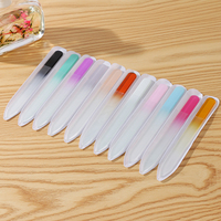 Vente en gros de limes à ongles professionnelles réutilisables en verre nano double face, 12 couleurs arc-en-ciel, durables, nouveau design, personnalisables - Thinkboo