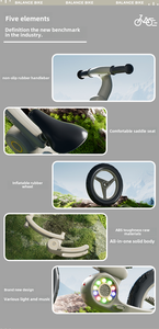 Bicicleta de Equilibrio para Niños de 12 Pulgadas con Luz, Sin Pedales, Ligera, Bicicleta de Entrenamiento para Niños Pequeños, Primera Bicicleta para Niños y Niñas de 2 a 5 Años - Product Image 6