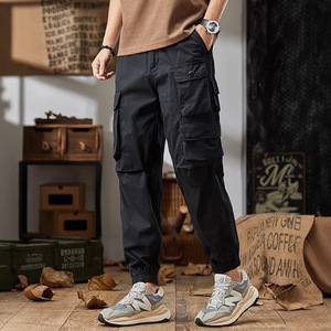 Pantaloni Jogger Stile Giapponese 100% Cotone per Uomo, Nuova Tendenza 2025, Multi-Tasca <span class=keywords><strong>Cargo</strong></span> Casual, Vestibilità Comoda, Sportivi, Leggeri, Taglia 6XL - Product Image 3