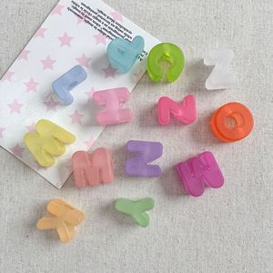 Cuentas de letras acrílicas esmeriladas con burbujas gruesas, alfabeto de orificio grande, espaciadores sueltos para DIY, cadenas para teléfonos, fabricación de joyas, venta al por mayor - Product Image 2