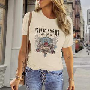 Weetiotio Women's Boho Graphic Bible Verse <b>Tees</b> Religious <b>Vintage</b> Floral Floral Casual Summer Tops XS & XXS Sizes - Product Image 3