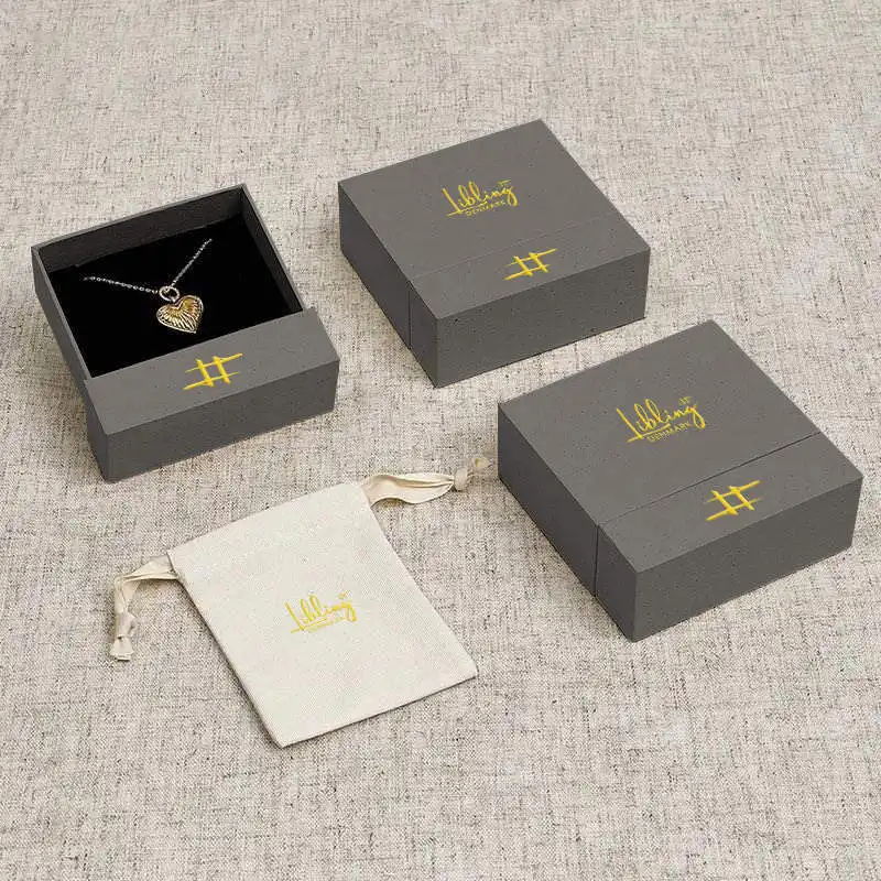 Custom Logo Paper Jewelry Set Ring Bracelet Earring Necklace Boxes Bijoux Jewelry Packaging