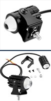 Feux LED TCYATO pour moto, mini phare de position, 12-80V universel, lumière jaune et blanche bicolore, accessoires