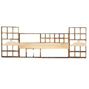 Étagère murale en bois massif de style chinois, 7 niveaux, pour le rangement de services à thé, armoire de rangement rectangulaire, étagère multi-usages - Product Image 5
