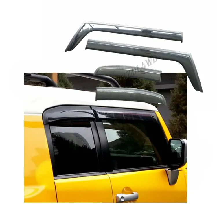 Parasole per Auto in acrilico nero per finestra parasole protezione antipioggia per FJ Cruiser 2007 - 2014