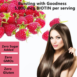 Gummies de biotine en gros pour usines avec biotine sodique : favorise la croissance des cheveux, de la peau et des ongles – Compléments alimentaires naturels à base de plantes - Product Image 4