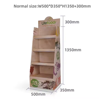 Support d'affichage au sol en carton moderne pliable personnalisé avec installation rapide
