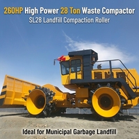 Compacteur de déchets lourds SL28 de 28 tonnes et 260 CV pour décharges, machine à compacter les déchets solides municipaux