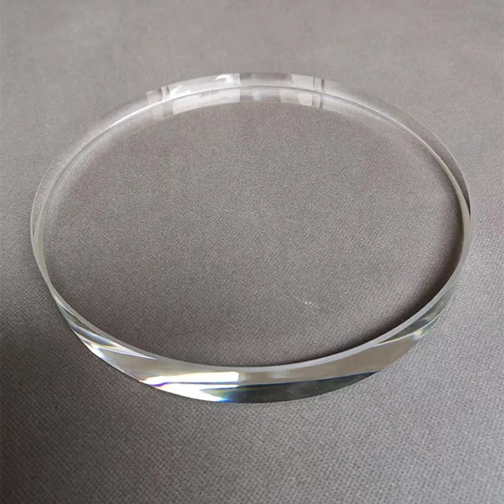 כיכר מזג זכוכית גיליון שקוף ברור חום עמיד עגול בורוסיליקט זכוכית צלחת