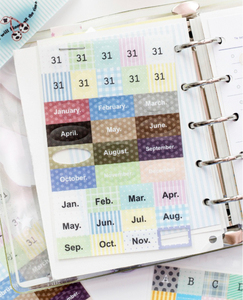 Paquete de 30 Pegatinas de la Serie Elementos Básicos, Materiales Básicos para Decoración y Fondos de Bullet Journaling - Product Image 6