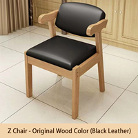 Silla Minimalista de Madera Maciza, Silla de Ocio para Sala de Estar y Balcón, Silla de Estudio para Estudiantes, Silla de Comedor con Respaldo para Hogar y Oficina