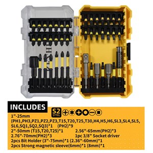 Kezhide 42 <b>Pc</b> Impact Driver Bit <b>Set</b> 3/8 In Magnetic Socket Driver For Drill Use - Product Image 2