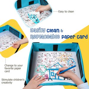 Muestra Gratuita de Bandeja de Viaje para Niños con Pizarra de Borrado en Seco, Bandeja de Actividades, Cómodo Organizador Educativo para Asiento de Coche para Niños Pequeños - Product Image 6