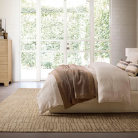 Tapis en laine de qualité supérieure Desert Sands, 100% laine de Nouvelle-Zélande, tufté à la main, design moderne, antidérapant, lavable, disponible en plusieurs tailles