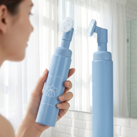 Flacons en mousse vides de 30 ml, 40 ml, 50 ml, 60 ml, 80 ml, 100 ml, flacons en PP, logo personnalisé noir de luxe, flacons en plastique pour le nettoyage du visage, pompes à mousse
