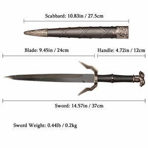 Populaire 37cm 0.2kg <span class=keywords><strong>Sword</strong></span> Valley <span class=keywords><strong>The</strong></span> <span class=keywords><strong>Witcher</strong></span> Geralt Aerondight Lady of Lake Ensemble d'épées jouets pour collection cosplay 14+ - Product Image 3