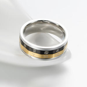 Anillo Giratorio de Acero de Titanio con Doce Constelaciones, Anillo de Pulgar Personalizado para Hombre, Joyería de Regalo - Product Image 4