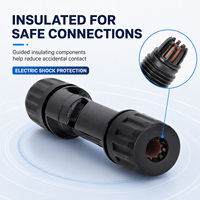 Conector de Panel Solar Fotovoltaico de Cobre OL-PV-M de OLINK, IP67 Impermeable, 1000V 1500V DC 30A, Macho y Hembra, Compatible con MC 4