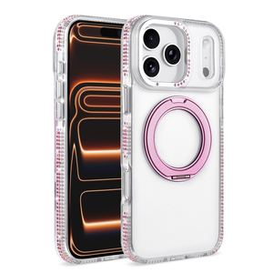 Étui de téléphone de luxe antichoc à rotation <span class=keywords><strong>360</strong></span>° avec anneau de support et charge rapide pour iPhone 17 16 15 14 13 12 11 Pro - Product Image 1