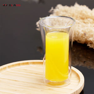 Tazza di caffè in vetro termico perfetto per caffè a doppia parete con bocca larga alta e sottile - Product Image 3