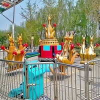 Wahana Kanguru Lompat Putar 16 Kursi, Tugas Berat, Diameter Alas 9m, untuk Pameran Luar Ruangan dan Plaza Komersial Kota