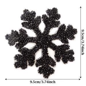 Flocon de neige strass patchs Appliques fer décoratif sur patchs noël vêtements réparation décoration patchs pour accessoire à créer soi-même - Product Image 5