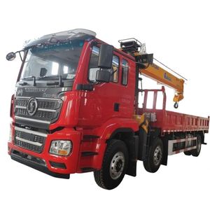 Shacman 8*4 14ton Large Straight Arm Truck Mounted Crane 360hp for Logistics <b>Cargo</b> Lifting - Product Image 1