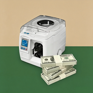 Máquina Automática <span class=keywords><strong>de</strong></span> Escritorio para Empaquetar Dinero en Efectivo, con Cinta <span class=keywords><strong>de</strong></span> Papel <span class=keywords><strong>de</strong></span> 2mm y 3mm, para Instituciones Financieras - Product Image 1