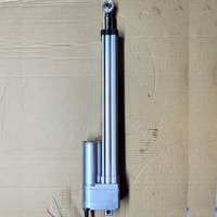 Actionneur linéaire personnalisé noir et argent 12V 24V robuste 3000N IP66 65 étanche avec supports de montage