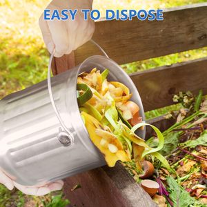 Cubo de <span class=keywords><strong>compost</strong></span> de comida de acero inoxidable de 1,3 galones, contenedor de <span class=keywords><strong>compost</strong></span> de gusano de cocina con filtros de carbón para Cocina - Product Image 3
