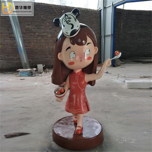 Escultura Jiahua de Personaje de Dibujos Animados en Fibra de Vidrio, Adorno de Jardín para Exteriores, Figura Pintada Independiente - Product Image 5