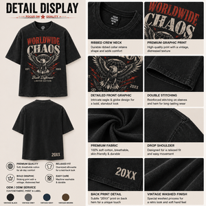 Custom Screen Printed Tshirt Manufacturer Oversized Heavyweight Cotton Graphic Tee Custom Logo Printed T Shirts - Product Image 3
