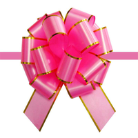 Vente en gros de nœuds papillon de Noël, nœuds en ruban de plastique PP colorés métallisés à bordure dorée, magnifiques et durables pour l'emballage de cadeaux