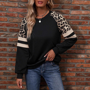 <span class=keywords><strong>Felpa</strong></span> da donna foderata invernale con stampa <span class=keywords><strong>leopardata</strong></span>, colorblock, a maniche lunghe e vestibilità ampia - Product Image 3