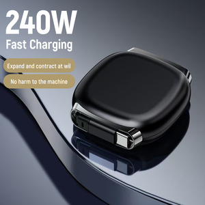 Câble magnétique rétractable Type-C 240W, charge rapide 5A, <span class=keywords><strong>cordon</strong></span> de synchronisation de données TPE à 7 niveaux - Product Image 3