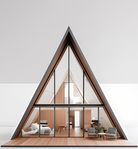 Cabaña Modular <span class=keywords><strong>de</strong></span> Lujo Moderna para Resort, Bungalow Prefabricado, Villa con Techo Triangular <span class=keywords><strong>de</strong></span> <span class=keywords><strong>Madera</strong></span>, Casa Prefabricada con Panel Sándwich, Casa Moderna Prefabricada - Product Image 2