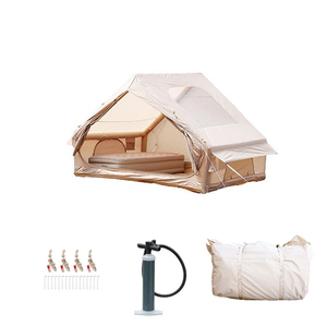 Tente de maison <span class=keywords><strong>gonflable</strong></span> de luxe pour 2 à <span class=keywords><strong>4</strong></span> personnes, <span class=keywords><strong>4</strong></span> <span class=keywords><strong>saisons</strong></span>, imperméable, coupe-vent, avec fenêtres panoramiques et <span class=keywords><strong>auvent</strong></span> - Product Image 5