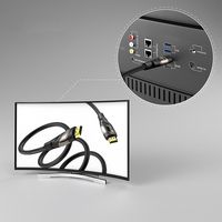 Le câble HDMI à coque métallique 8K (10 pieds) prend en charge, haute vitesse, 48Gbps, retour audio