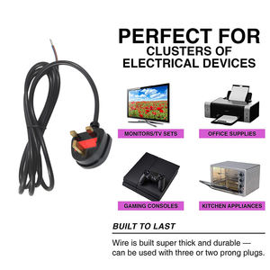 Open End Stripped Tinned to BS 1363 <b>Power</b> Cords 3 Pin Replacement UK Extension <b>Cable</b> Reel Cord 250v - Product Image 4