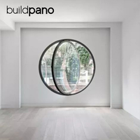 Claraboya Circular de Aleación de Aluminio de Forma Irregular, Ventanas Fijas de Doble Acristalamiento Hechas a Medida para Uso Exterior/Externo, Resistentes al Calor