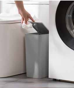 Set di 3 Secchi Sottili da 10L con Coperchio a Scatto, Bidone <span class=keywords><strong>Salvaspazio</strong></span> in PP per Casa/Ufficio, Adatto per Scrivanie/Armadi - Product Image 4