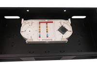 Panneau de brassage fibre optique métallique noir haute densité 24 ports 1U 19 pouces pour montage en rack SC/LC Duplex, avec jusqu'à 48 LC pour centre de données